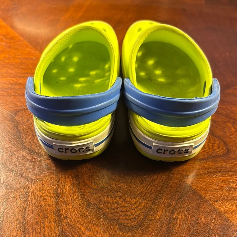 CROCS Vibrant Yellow and Blue Water Shoes with Signature Comfort